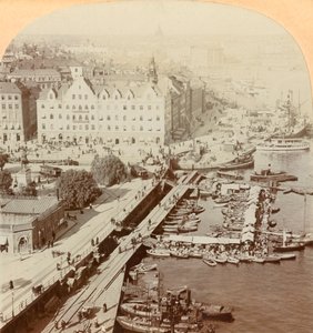 Kikötő, Stockholm, Svédország, 1901.