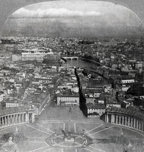 Róma, az örök város, a St. Peters erkélyéről Olaszország, 1904. alkotó: Keystone View Company