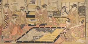 Fogadalmi kép, amelyet Asakusa kannonjának adományoznak..., kb. 1800. alkotó: Kitagawa Kikumaro