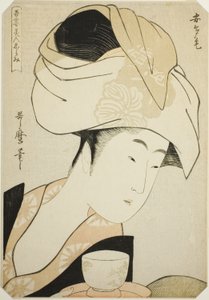 Atage, a "Válogatás a keleti szépségekből (Azuma bijin erami)" sorozatból alkotó: Kitagawa Utamaro