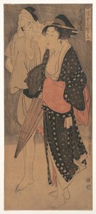 Pár az esti zuhanyban, c. 1800 alkotó: Kitagawa Utamaro