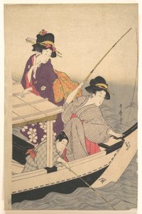 Horgászat alkotó: Kitagawa Utamaro