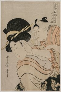 Fond of Noise a Nyolc nézet a mai világ kedvenc dolgairól című sorozatból, az 1790-es évek végén. alkotó: Kitagawa Utamaro