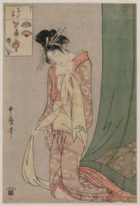 Hanaōgi of Ōgiya a Képrejtvények sorozatból alkotó: Kitagawa Utamaro