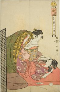 Direction of Dragon (Land of Dragons), a Te Serie "Telve Law Member Yoshiwara (Folytatás a Seiro Tree-vel)" című filmből. alkotó: Kitagawa Utamaro