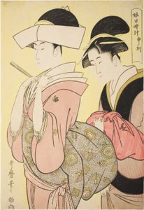 A majom órája [16:00] (Saru no koku), a "Fiatal nők napórája (Musume hi-dokei)" sorozatból alkotó: Kitagawa Utamaro