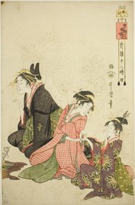 A Te Shee Picture (Birányok földje) rendezése Te Sherrie "Telve Law Member Yoshiwara (folytatás a Seiro Tree-vel)" című művéből. alkotó: Kitagawa Utamaro