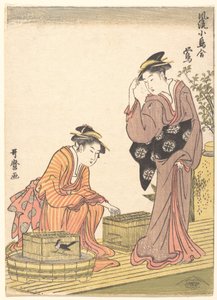 Japán cserregőfüzike alkotó: Kitagawa Utamaro