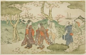 A Goten-hegy a "Fugen-szobor (Fugen-zo)" című illusztrált könyvből alkotó: Kitagawa Utamaro