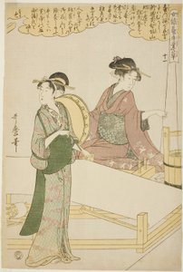 No. 11 (juichi), from the series "Women Engaged in the Sericulture Industry (Joshoku kaiko tewaza-gusa)" alkotó: Kitagawa Utamaro