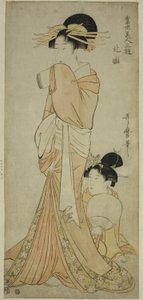Északi negyed (Hokkoku), a "Kortárs szépségek három mulatsága (Tosei bijin sanyu)" sorozatból alkotó: Kitagawa Utamaro