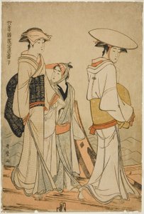 A négy évszak örömei: Virágok színei és illatai, balra (Shiki no asobi hana no iroka, ge) alkotó: Kitagawa Utamaro