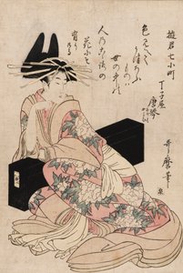 Nyomtatás – Chojiya Karakoto udvarhölgy, 18. század alkotó: Kitagawa Utamaro