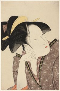 Reflexive Love, a "Versek antológiája: A szerelem szekciója (Kasen koi no bu) (Mono-omou koi)" sorozatból alkotó: Kitagawa Utamaro