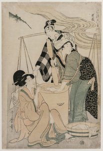 Settsu tartomány a Fashionable Six Jewel Rivers sorozatból (Furyu Mu Tamagawa) alkotó: Kitagawa Utamaro