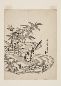 Sparrow (színes fatömbnyomat) alkotó: Kitagawa Utamaro