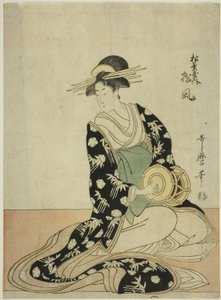 A Matsubaya udvarhölgye, a Matsubaya udvarhölgyei, mint öt zenész cím nélküli sorozatából alkotó: Kitagawa Utamaro