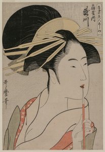 Az ogijai Takigawa udvarhölgye a Válogatás a gyönyörű nőkből... sorozatból, c. 1798. alkotó: Kitagawa Utamaro