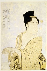 The Fancy-Free Type, a Ten Types in the Physiognomic Study of Women sorozatból, Utamaro, Kitagawa (1753-1806), c. 1793 - Színes fametszet, 34,2x22,6 - Magángyűjtemény alkotó: Kitagawa Utamaro