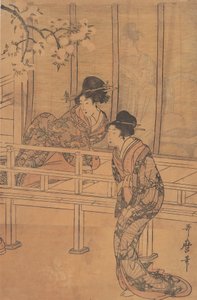 Rokujo hölgyét meglátogatja Aoi hercegnő, kb. 1805. alkotó: Kitagawa Utamaro