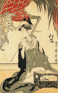 Az Oiran Matsuzake pipával, Kitagawa Utamaro, fametszet alkotó: Kitagawa Utamaro