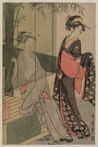 Két nő egy bambuszvaktól alkotó: Kitagawa Utamaro
