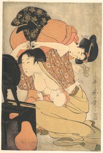 Nő és gyermek alkotó: Kitagawa Utamaro