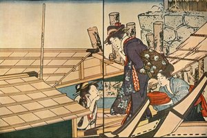 Nők a hajón, 1801, 1924. alkotó: Kitagawa Utamaro