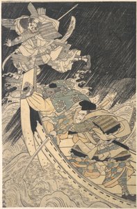 Minamoto Yoshitsune és megtartója, Benkei szerzetes..., 18. század vége.
