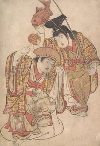 Boys Maquerading as Daikoku and Ebisu, ca. 1780. alkotó: Kitao Shigemasa