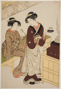 A Sakuragawa Teaház alkotó: Kitao Shigemasa