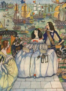 Braganza Katalin érkezése Portsmouthba II. Károlyhoz kötendő házassága alkalmából alkotó: Kitty Shannon