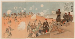 Kumamoto Masaji ezredes, a Birodalmi Gárda tüzérségének ezredparancsnoka alkotó: Kobayashi Kiyochika