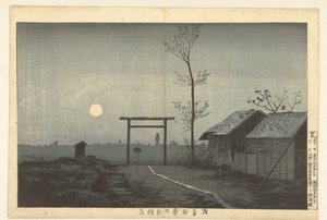 Taro Inari szentély az aszakusai rizsföldeken Asakusa tanbo Taro Inari (cím a tárgyon) alkotó: Kobayashi Kiyochika