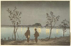 Éjszaka a Szumida folyón alkotó: Kobayashi Kiyochika