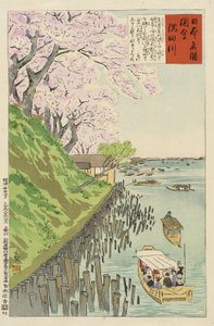 Sumida folyó alkotó: Kobayashi Kiyochika