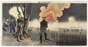 A chinchowi erőd eleste alkotó: Kobayashi Kiyochika