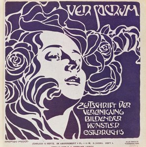 A Ver Sacrum, a szecessziós Sezession mozgalom művészeinek magazinja 1899-es 4. számának címlapja ... alkotó: Koloman Moser