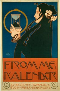Moser, Koloman (1868-1918) Frommes Kalender (Calendrier des femmes) Színes litográfia 1903 New York City. Modern Művészetek Múzeuma (MOMA) alkotó: Koloman Moser