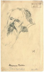 Hermann Bahr portréja 1863-1934, 1904 körül. alkotó: Koloman Moser