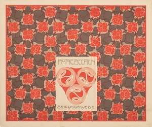 Red Berries selyemszövet, 1901. alkotó: Koloman Moser