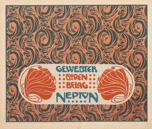 Neptun szőtt padlóburkolat, 1901. alkotó: Koloman Moser