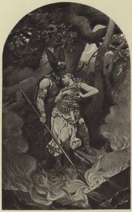 Wotan búcsúja Brunhildtől (mélynyomás) alkotó: Konrad Dielitz