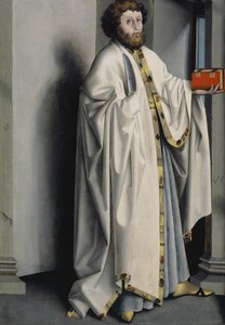 Szent Bertalan a Heilspiegel-oltárról, 1435 körül (vegyes technika tölgyfatáblán) alkotó: Konrad Witz