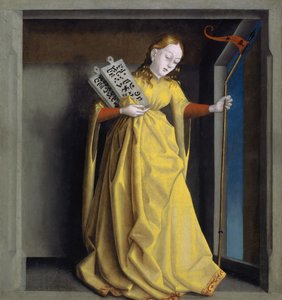 Zsinagóga a Heilspiegel-oltárból, 1435 körül (vegyes technika tölgyfa panelen)