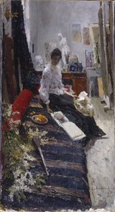 A Festőstúdióban alkotó: Konstantin Alekseevich Korovin