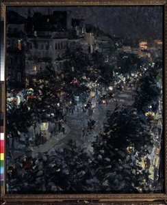 Paris At Night, Boulevard Des Italians alkotó: Konstantin Alekseevich Korovin
