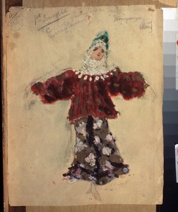 Cesare Pugni (1802-1870) A kis púpos ló című balett jelmezterve (C.Pugni A kis púpos ló című balett jelmezterve). Konsztantyin Alekszejevics Korovin (Konsztantin Korovin) (1861-1939) munkája, akvarell papíron alkotó: Konstantin Alekseevich Korovin