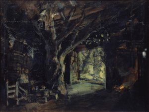 Színpadterve R. Wagner Valkűr című operájához, 1919 alkotó: Konstantin Alekseevich Korovin