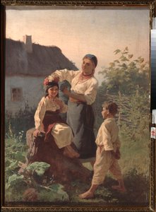 Füzér kötés – Konsztantyin Alekszandrovics Trutovszkij (Troutovszkij) (1826-1893) festménye, olaj, vászon